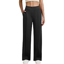 JEKAOYI Womens Dress Wide Leg Pants Work High Waist Pants Business Casual Stretchy Trousers Pull On Slacks with Pockets