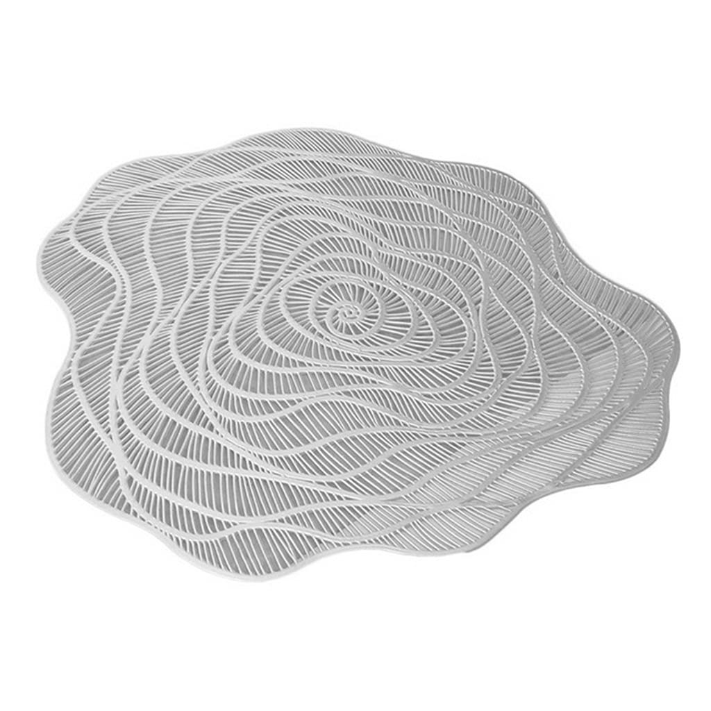 Ensemble de 4 sets de table en PVC haut de gamme aux reflets précieux or et argent