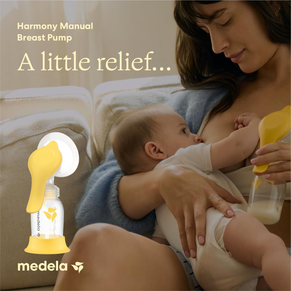 Medela Harmony Manuelle Milchpumpe, Einhand-Milchpumpe mit Flex-Brustschutz für mehr Komfort und Ausdrücken von mehr Milch