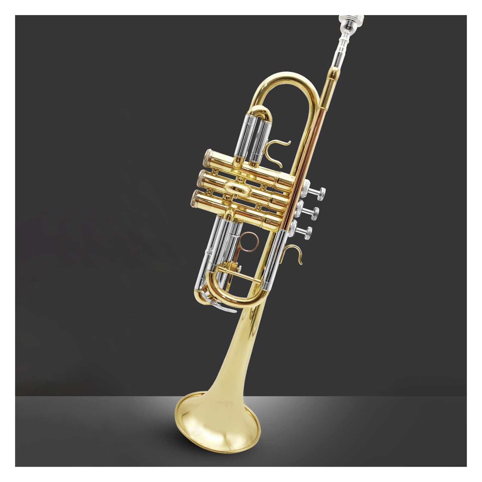 Trójtonowa Trąbka Treble C Dla Dorosłych, Początkujący, Mosiężny Instrument Dęty Zachodni Dla Początkujących Student Trąbka