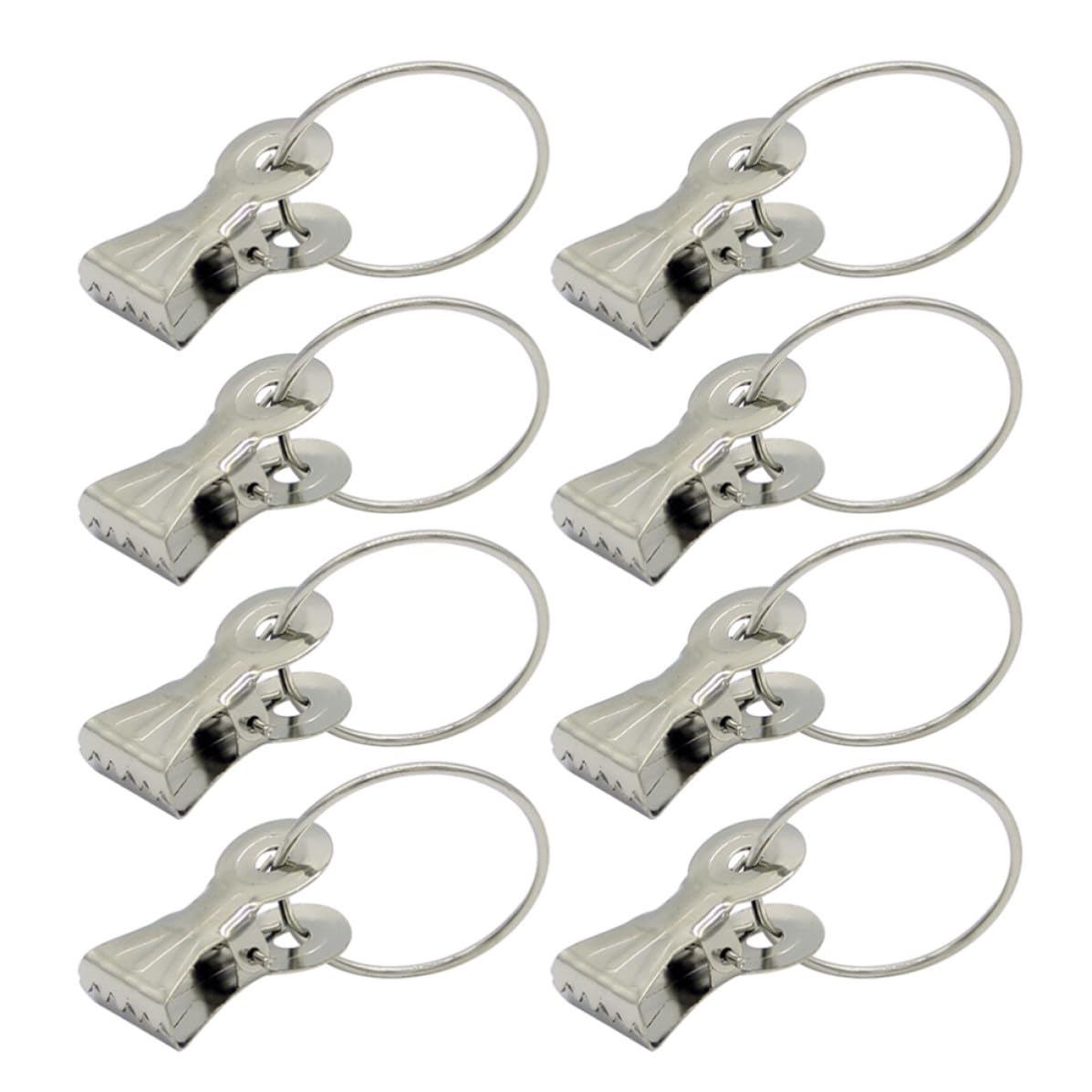Anillos Gruesos de Acero Inoxidable BESTYASH con Clips de Alta Resistencia para Barras