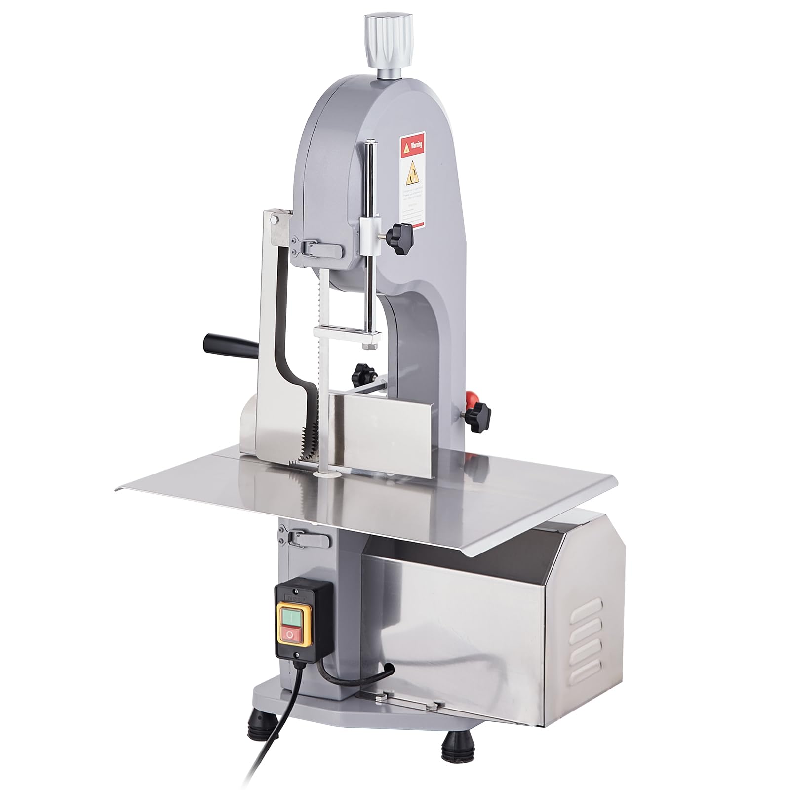 VEVOR kommerzielle elektrische Fleischbandsäge Knochenschneidemaschine, 1100 W Tisch-Knochensäge, 49 x 38 cm Werkbank, Gefrierfleischschneider Schnittstärke 0,4–20,1 cm für Rippchen, Schweinefleisch