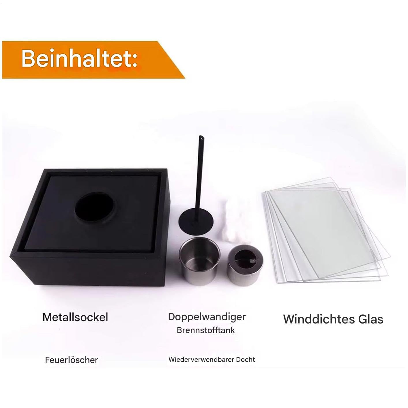 Kleine Tischfeuerstelle, 24,5x20x29cm Kamin Mit Schwenkbarer Flamme, Tragbarer Kamin Für Innenbereich Für Nachttisch Balkon Schlafzimmer Filmabende Geburtstagspartys