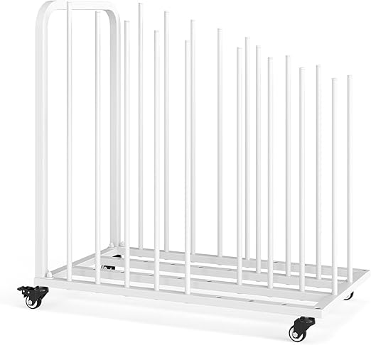 Art Canvas Storage Rack with Wheels, Art Drying Painting Rack, Art Storage Easel Display Stands for Drawing Board, Panel, Paper Pad for Art Studios, Artworks, Gallery (White)