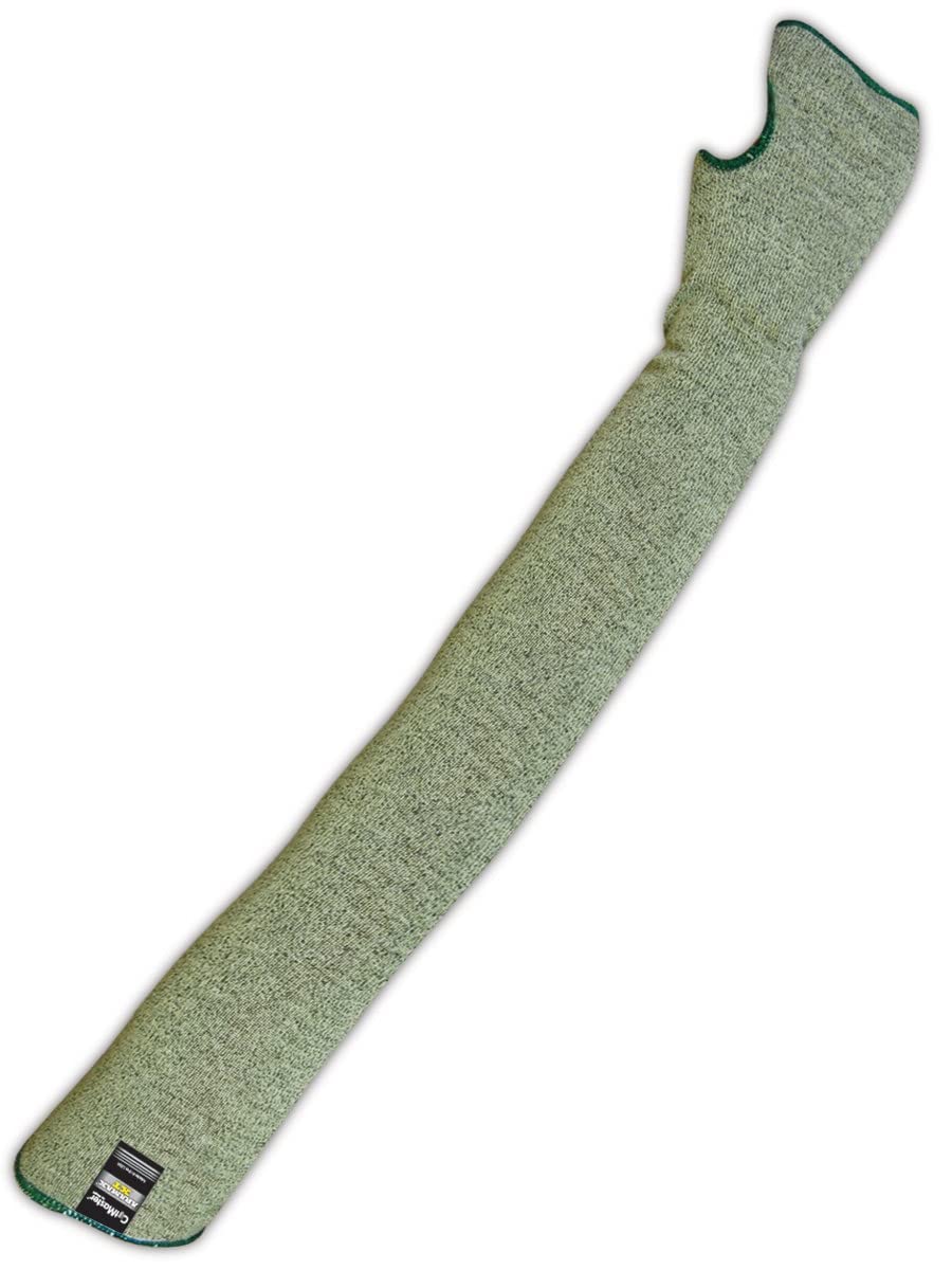 MAGID AX223ST CutMaster Sleeve with Thumb Slot, Cut Level 4, Aramax XT, 22", Green (1 Sleeve)