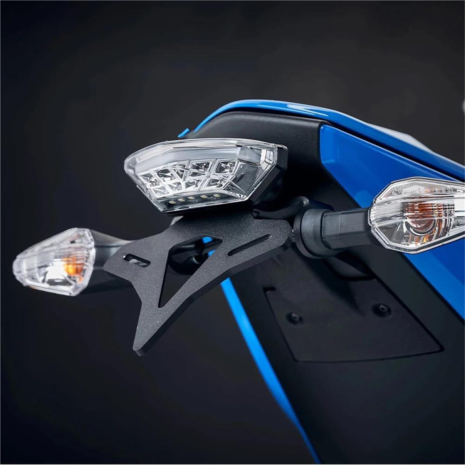 Portatarga Moto Per Suzuki GSX-8S GSX8S Moto Coda Corta Posteriore Staffa Targa Contropunta Luce A LED Integrata(B)