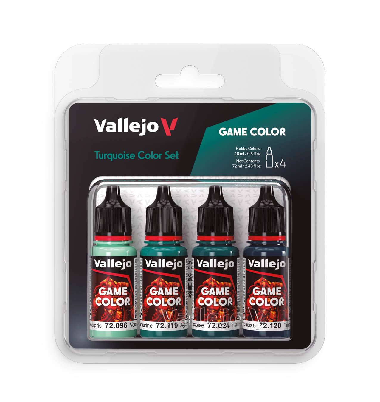 AV Vallejo Game Color Set - Turqoise Colors (x4)