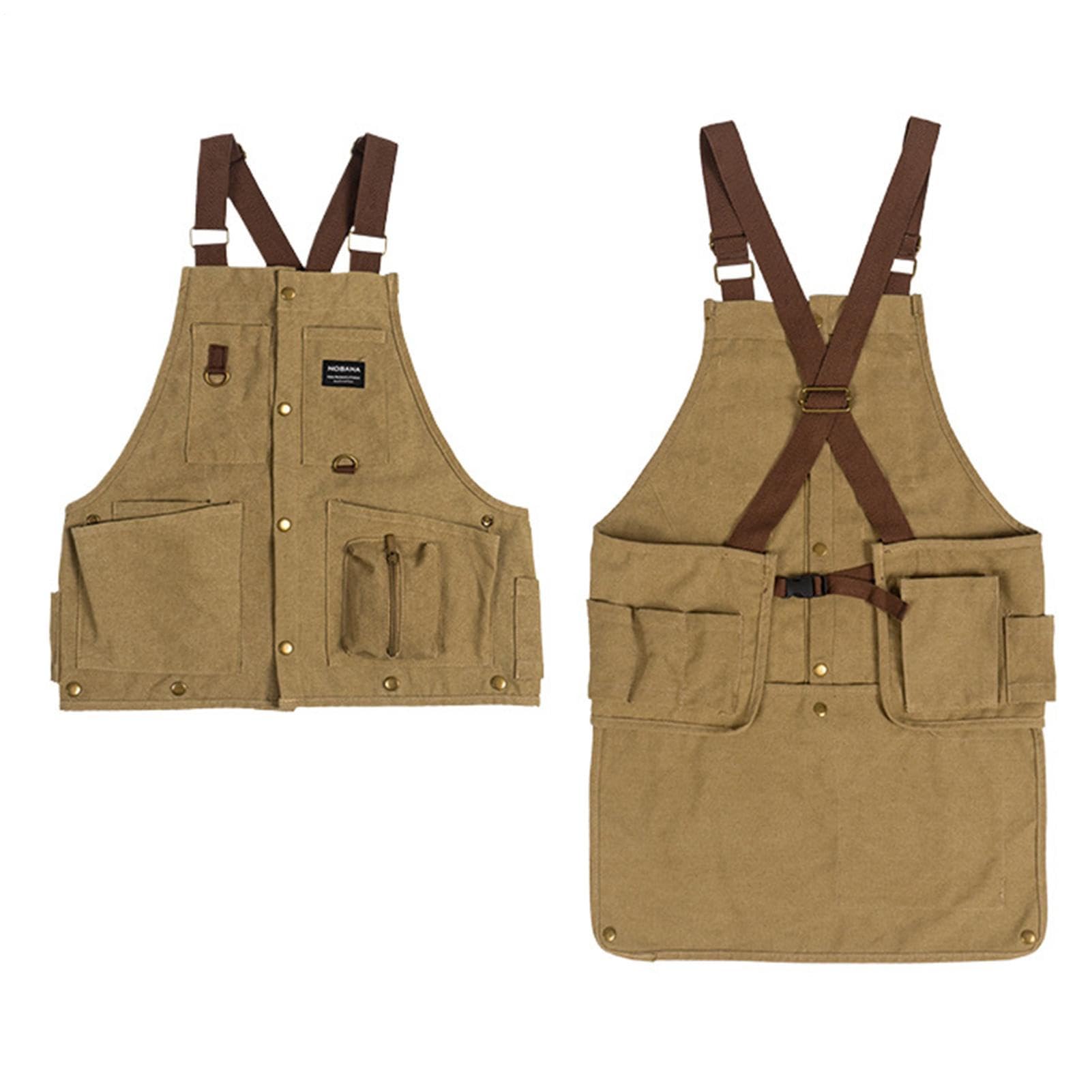 Gilet de photographie – Tablier de cuisine multifonctionnel avec poches, tablier d'extérieur et gilet réglable | Veste de travail légère pour la pêche, le camping, le jardinage, la photographie, les v
