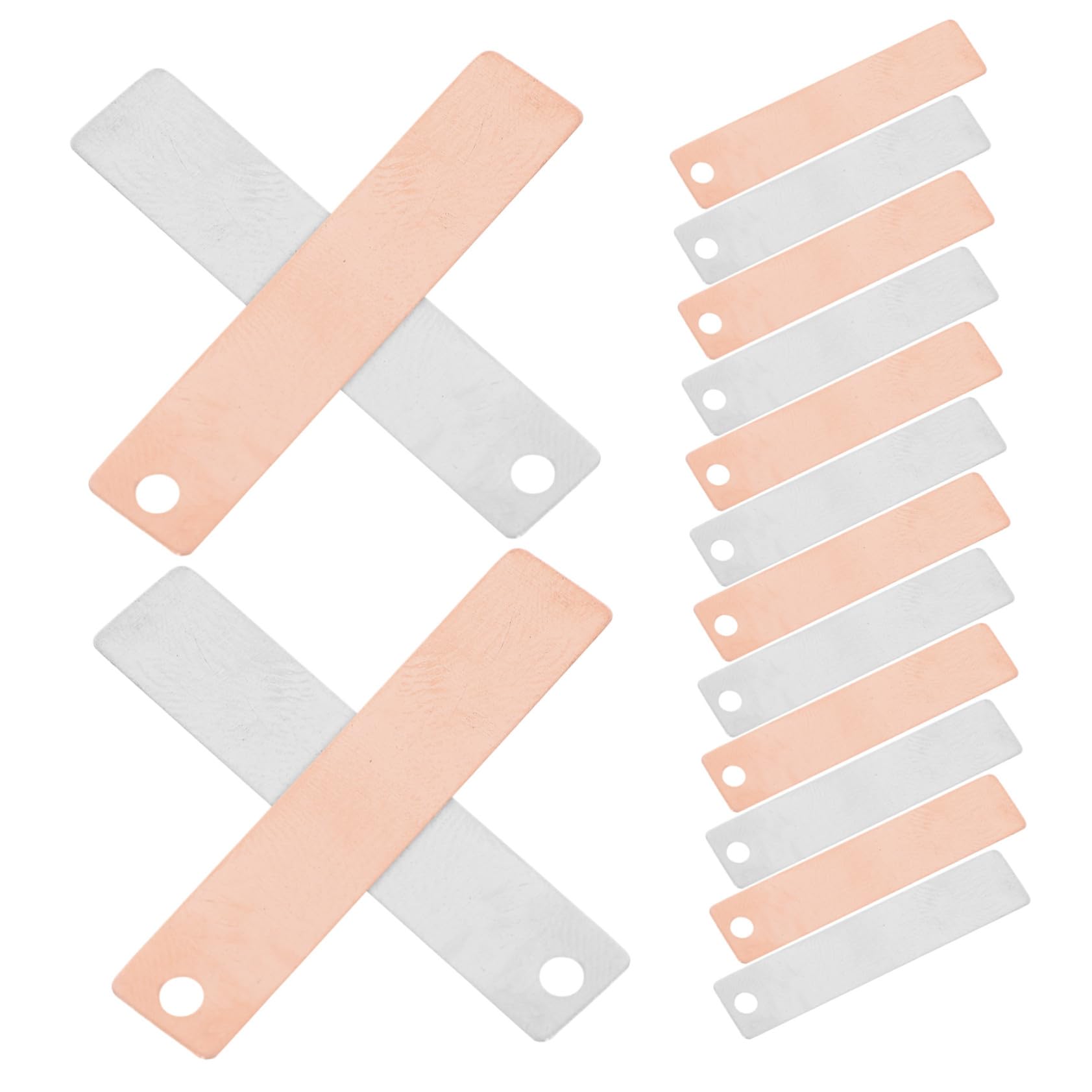 Cabilock Tiras de Electrodos de Cobre y Zinc Material Adecuado Juego de 20 para Galvanoplastia y Soldadura para Experimentos en Laboratorio y Proyectos DIY