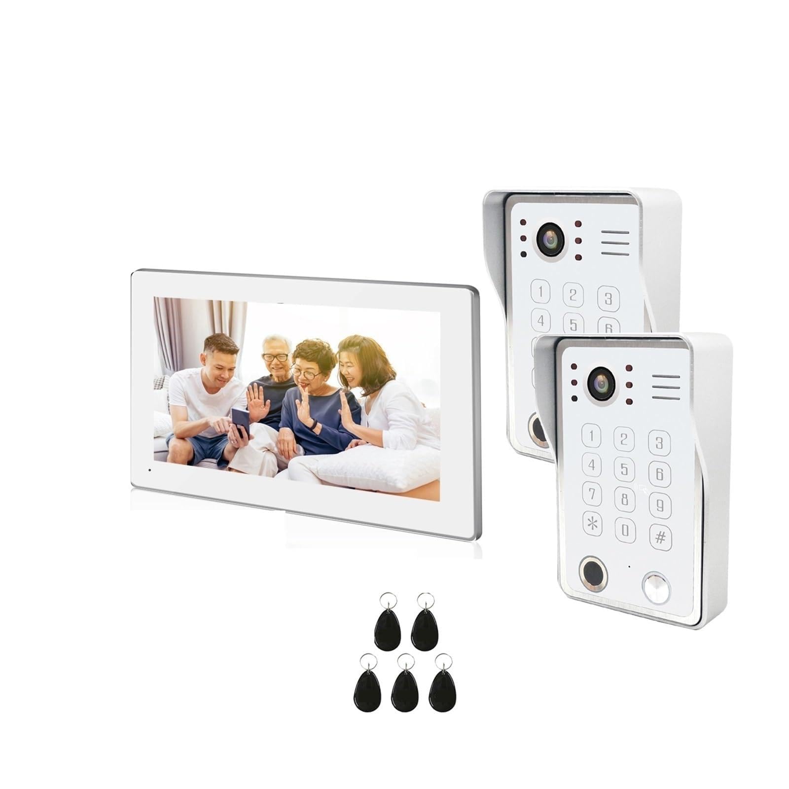 Hvsyvvsrl 218Ws2 7Inch Video System Home Fingerprint 5In1 Unlock Entry Doorphone Smart 1080P Touch Wifi Monitor Cam Doorbell Two Way Audio(218Ws2 7Inch)