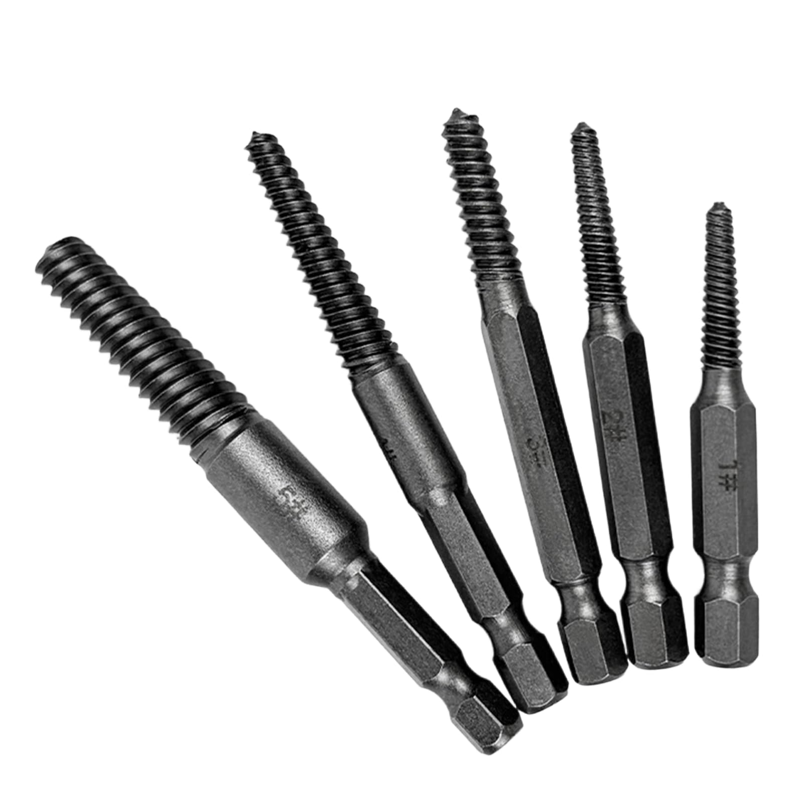 5Pcs Heavy Duty Bolt Tool Set Screw Removers for Ruptured Damaged or Stuck Screws Hexagonal Leg Extractors