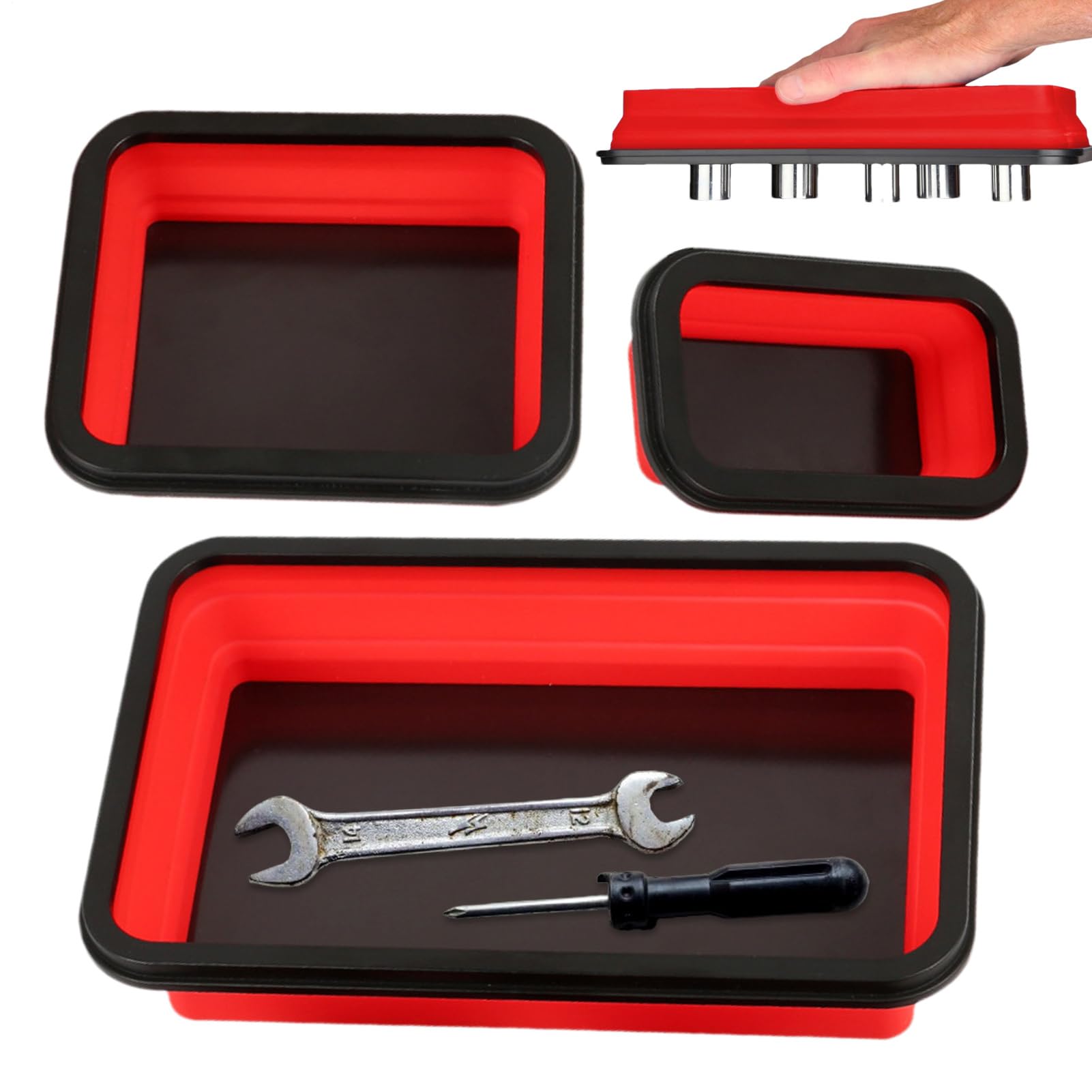 Set di vassoi magnetici per attrezzi: vassoio per attrezzi magnetico