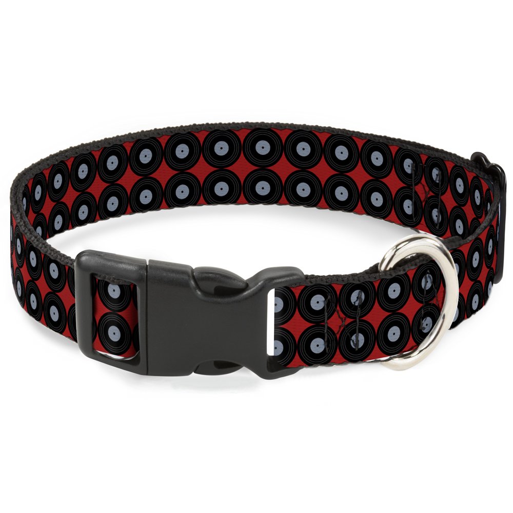 Cuello para discos de vinilo Buckle-Down antideslizamiento de plástico rígido de 3,8 cm