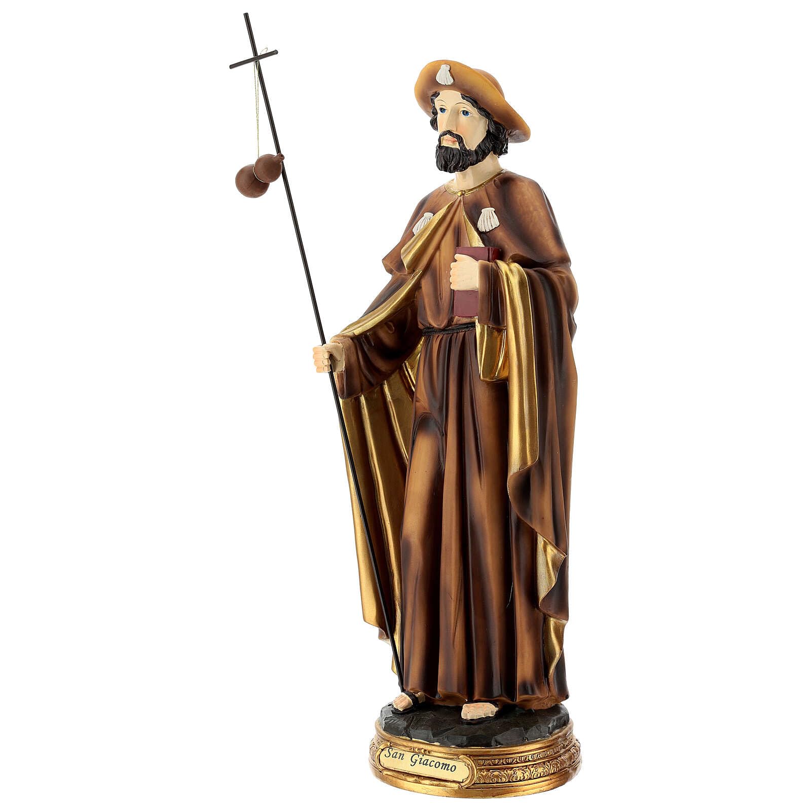 Holyart Statue in resina e PVC: Statua San Giacomo Maggiore 40 cm resina dipinta