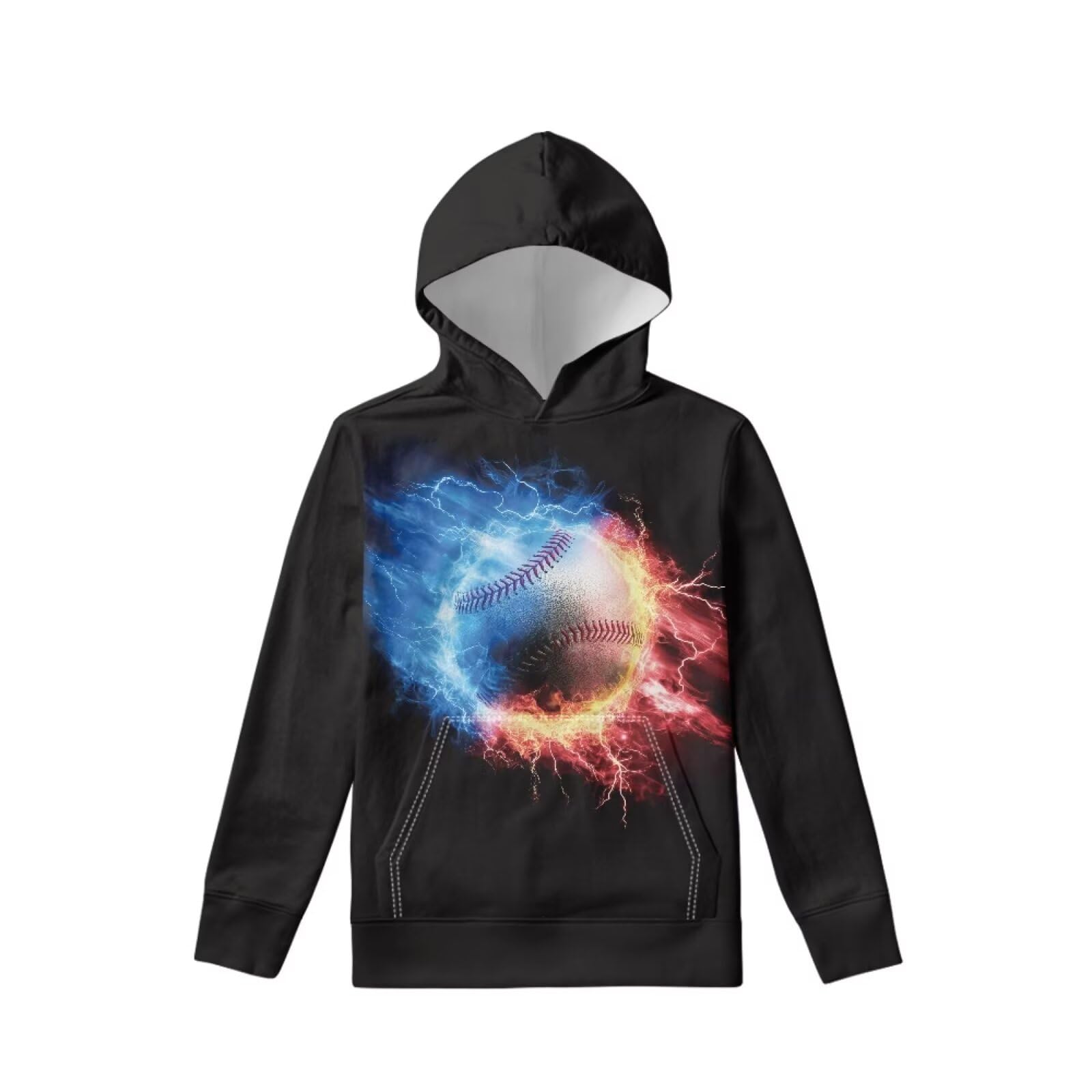 Coloranimal Girls Boys Sports Casual Long Sleeve Sweatshirts Hoodies with Front Pocket Sweater Tops Age 6-16year