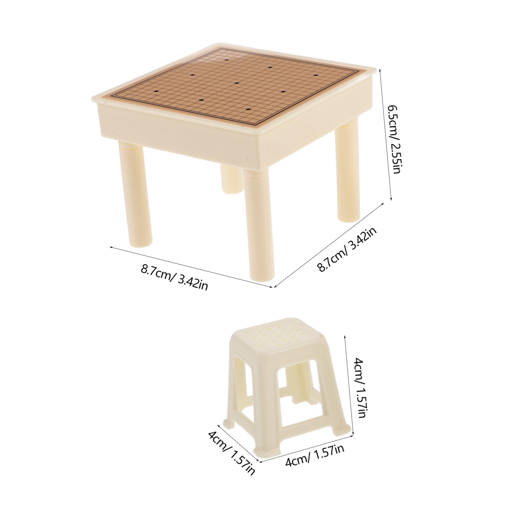 BESTonZON Family Bonding Game Elegant Miniature Chess Set Mini House Model Kit Flying Chess Toy Home Decor