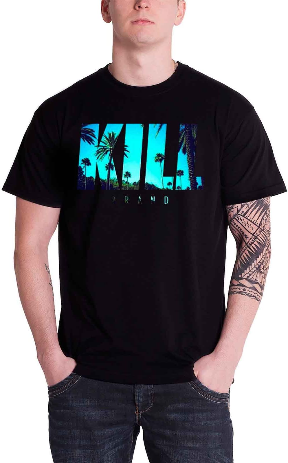 Kill Brand Swag Tropical Logo Official Mens New Black T Shirt