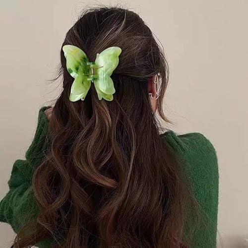 Fuyunohi Butterfly Clips For Hair, Small Butterfly Hair Clips Jaw Clips Acetate Hair Claws Butterfly Hair Clips For Women Barrettes For Thin Hair 6Pcs Holiday Gifts #TOP7
