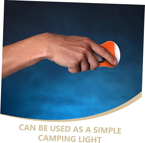 Miniatura 8 de POPETPOP Solar Powered Crank Flashlight Rechargeable Hand Crank Light Portable LED Emergency Lantern for Camping Hiking Outdoor Use Orange