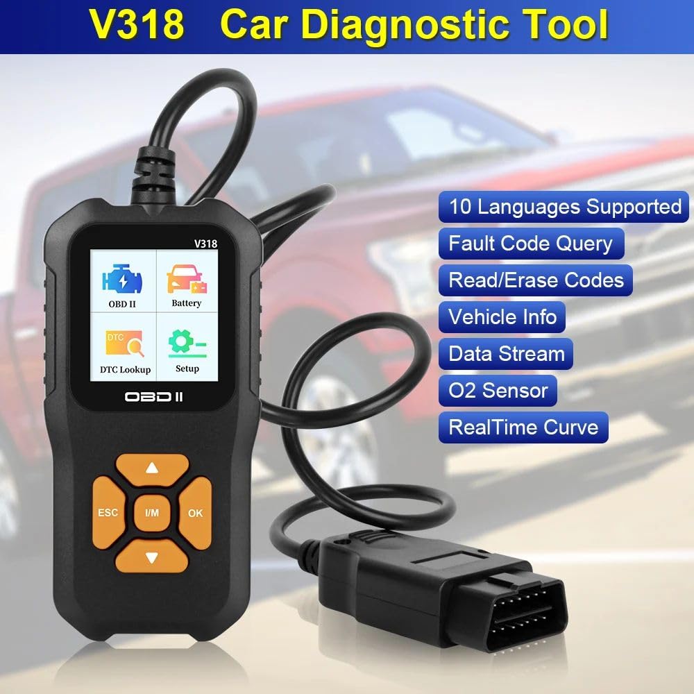 Skaner OBD2 V318 Narzędzia diagnostyczne samochodów Test czytnika kodów Odczyt