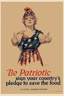 WPA War Propaganda Be Patriotic Your Countrys Pledge To Save Food Cool Wall Art Print Poster 12x18