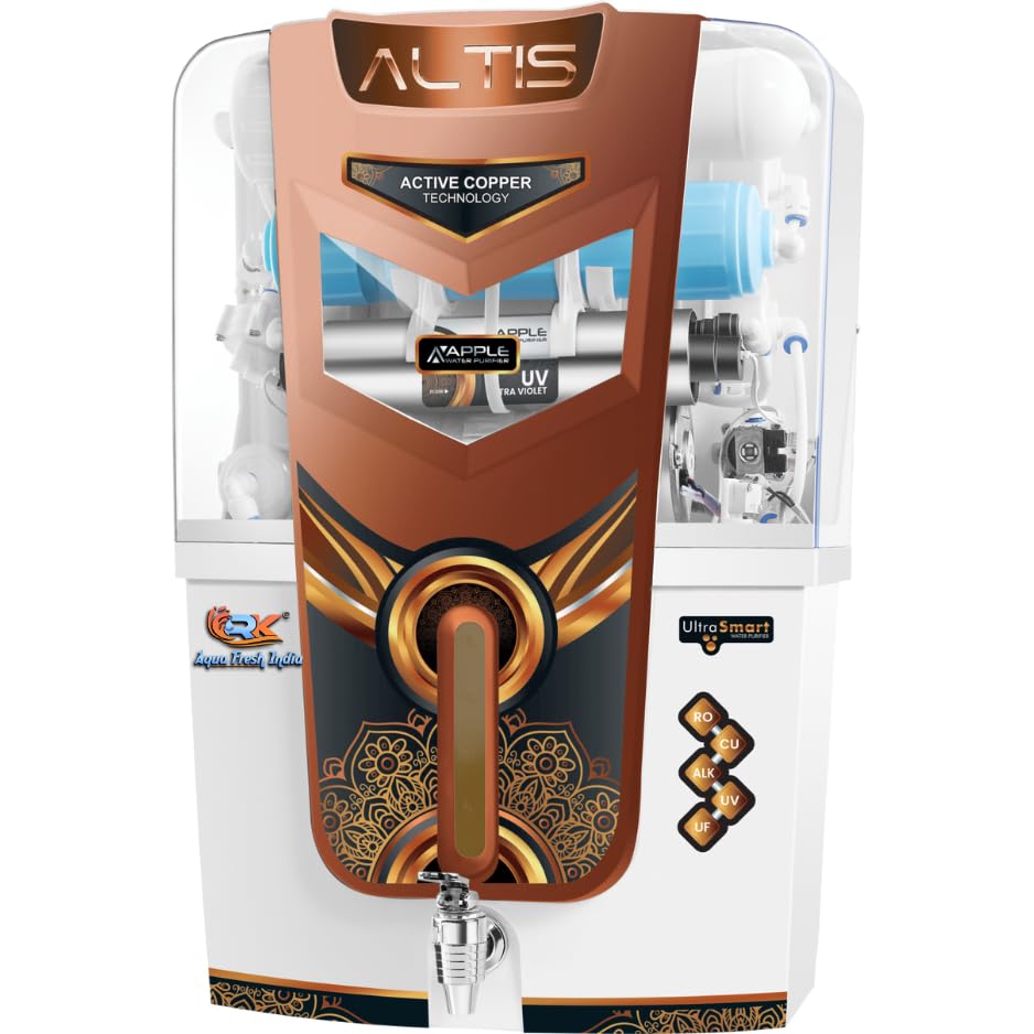 Image of Rk Aqua Fresh India Altis White (Ro+uv+uf+Alkaline,zinc,copper+Tds Adjuster) Ro Water Purifier (RO+UV+UF+COPPER+ZINC+CALCIUM+TDS ADJUSTER) Best For Home /Office Purpose | 15LPH |1 Year Warranty