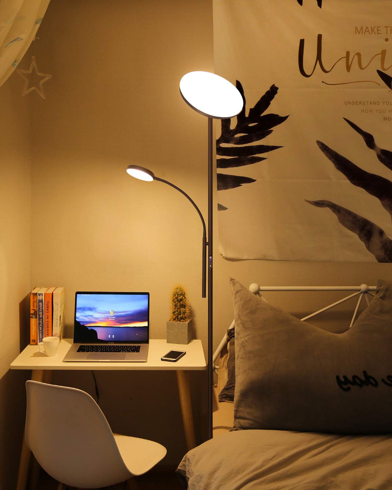 Amazon.co.jp : tomons 調光機能付きフロアランプ 明るい背の高い母娘