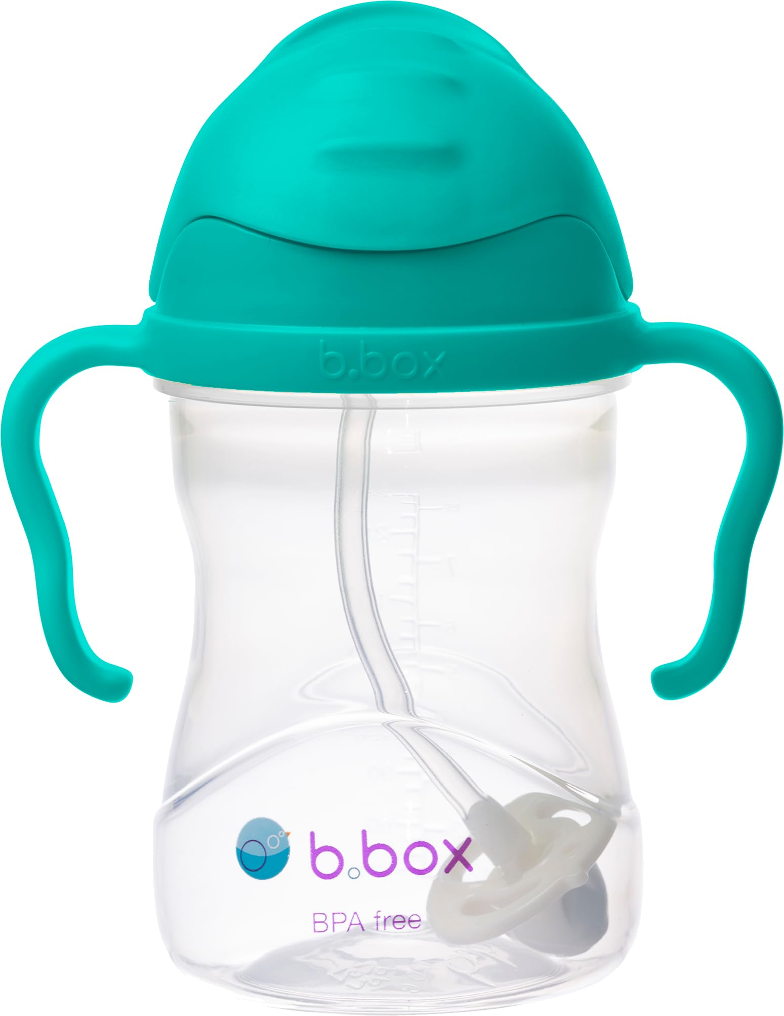 b.box Bicchiere con Cannuccia, Tazza Antigoccia per Neonati, Bicchiere a Prova di Perdite per Bambini dai 6 Mesi in su, Bottiglia per Acqua o Latte, Senza BPA, Lavabile in Lavastoviglie, 240 ml