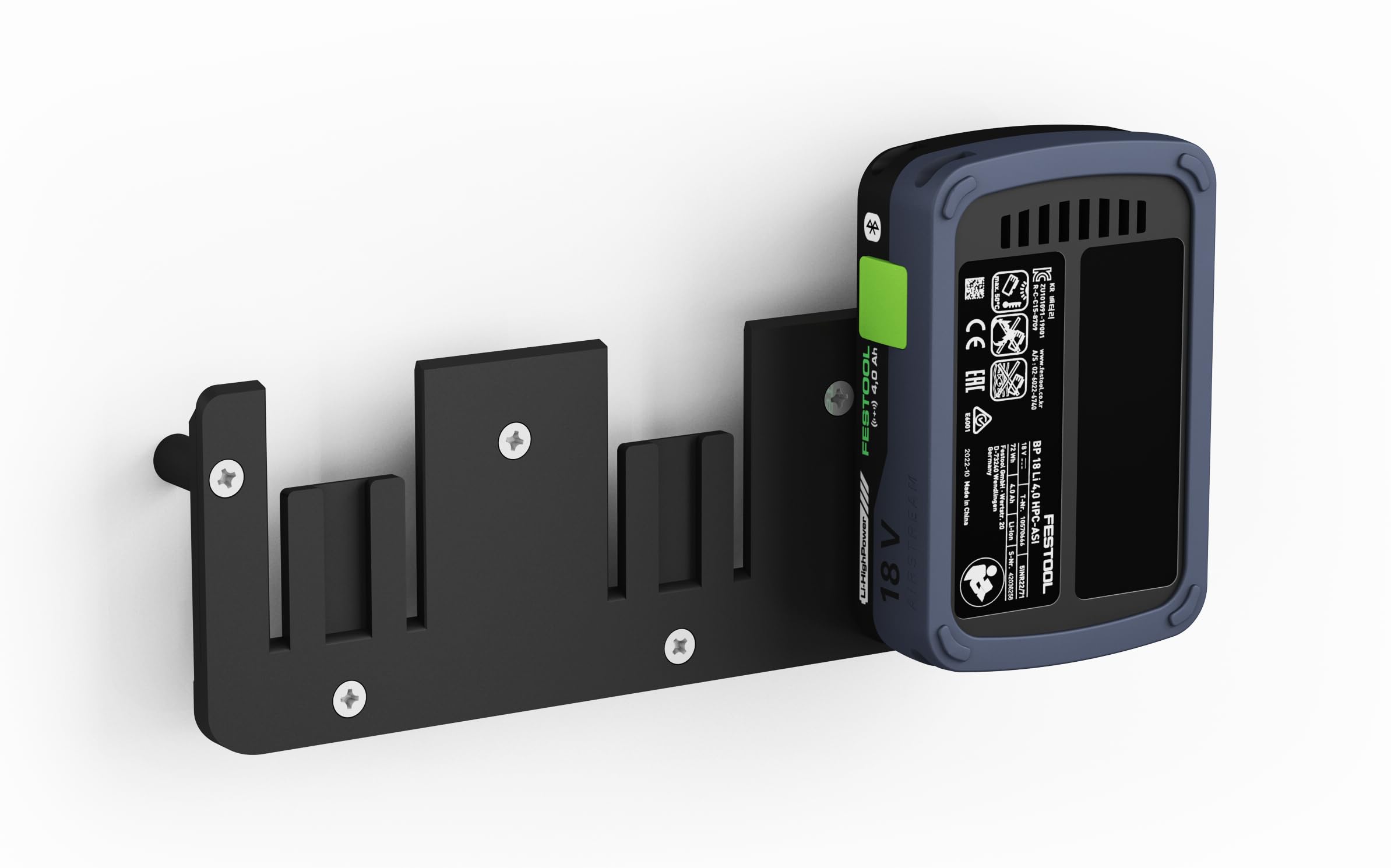 Support Mural pour Batteries Festool 18 V - Organisation Pratique et Efficace