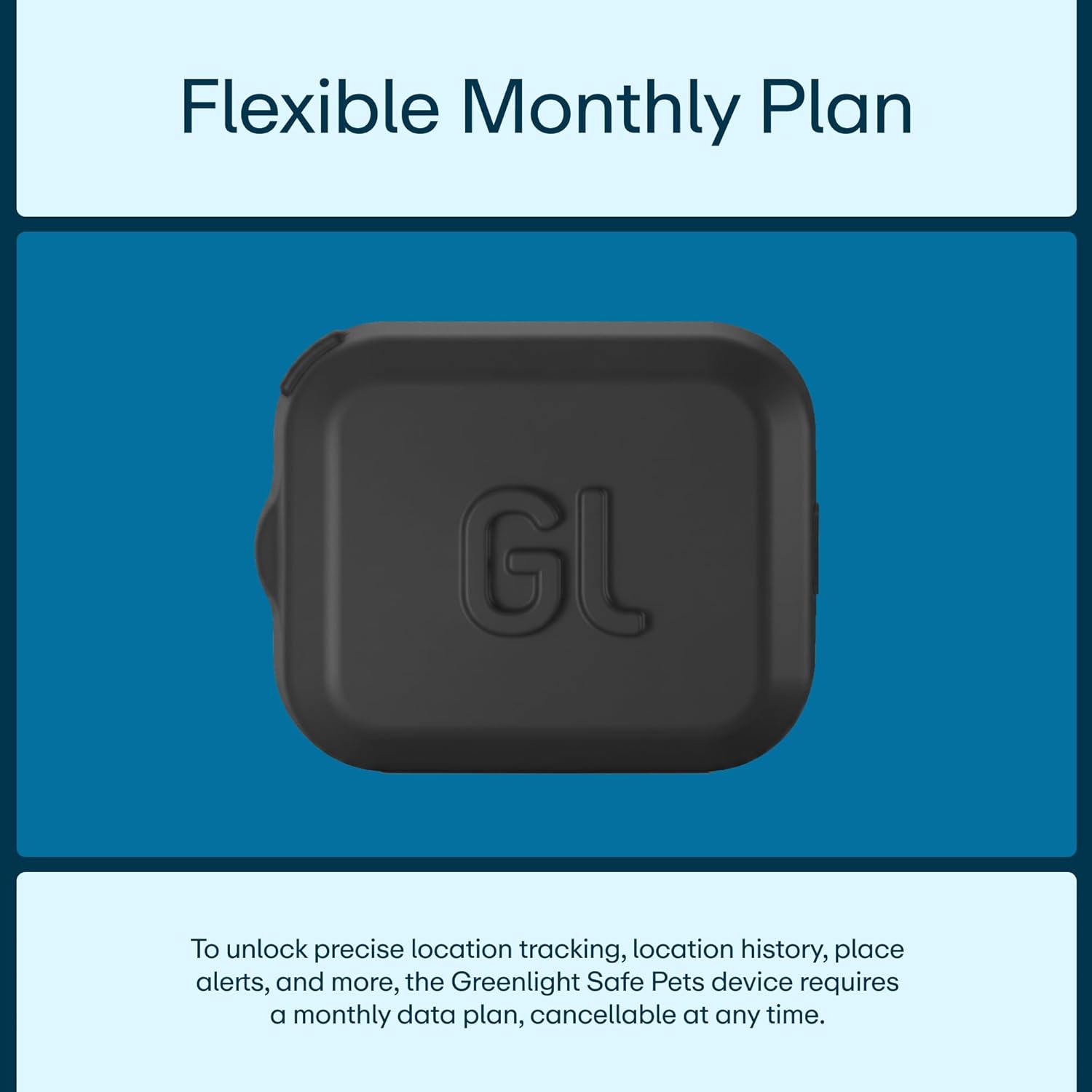 Greenlight Safe Pets– GPS Tracker for Pets with Escape Alerts -with Water Resistant Silicone Case, Coverage in 120+ Country, Up to 30 Day Battery Life, Easy App Access - Subscription Required