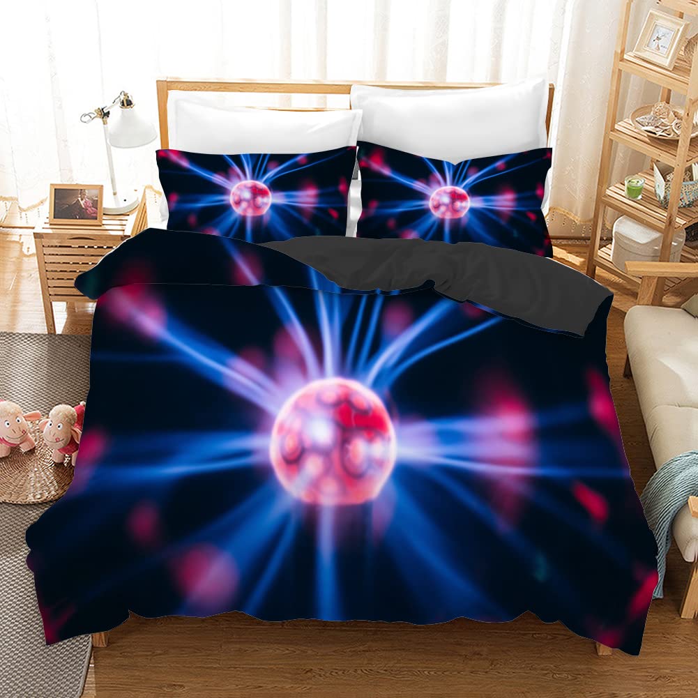 Housse couette 240x220 anti-plis en microfibre pour un lit facile à border