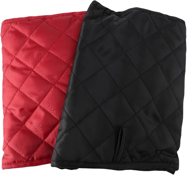 SEDUCE 2 Toaster Dust Cover Maker Protective Cover Dust Proof Bag 2 Pack Red & Black (2 Toaster Cover)