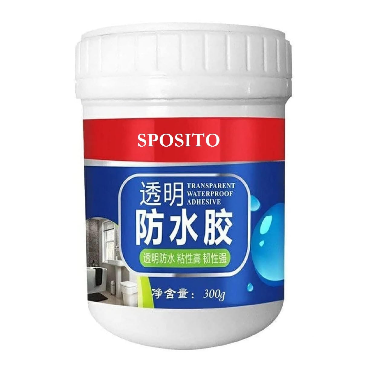 SPOSITO Crack Seal Glue 300gm with Brush Transparent Waterproof Glue for Roof Leakage Crack Seal Agent Roof Water Leakage Solution Water Proof Glue Transparent Glue Waterproofing for Pipe Wall Tiles (B0BXPVKKWX) Amazon Price History, Amazon Price Tracker