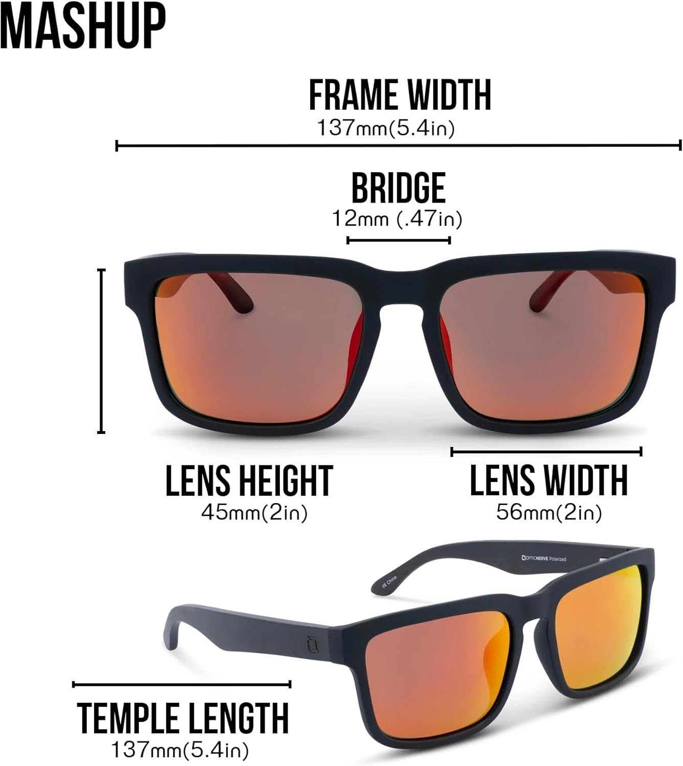 Optic Nerve Mashup Polarized Sport Sunglasses – Lightweight Sportwrap Frame, UV Protection, Anti-Glare – Unisex Fit - Image 5