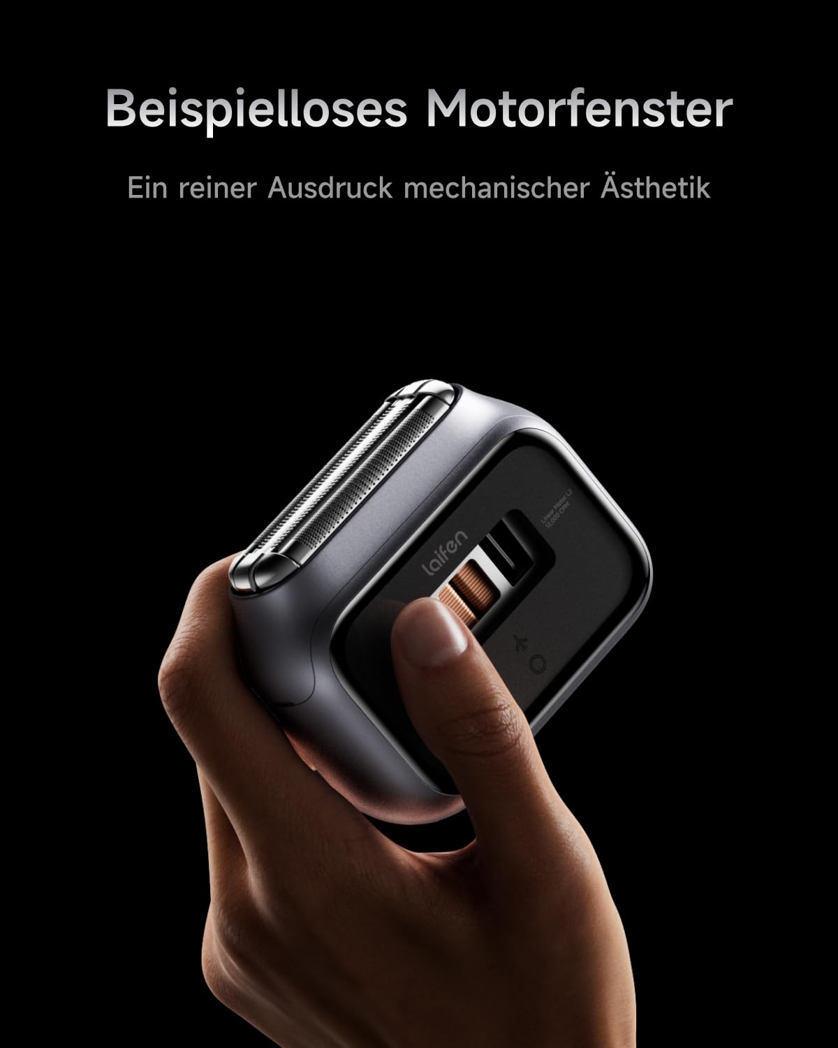 Laifen P3 Pro Elektrorasierer, Doppelmotor, CNC-Aluminium, Graphitgrau