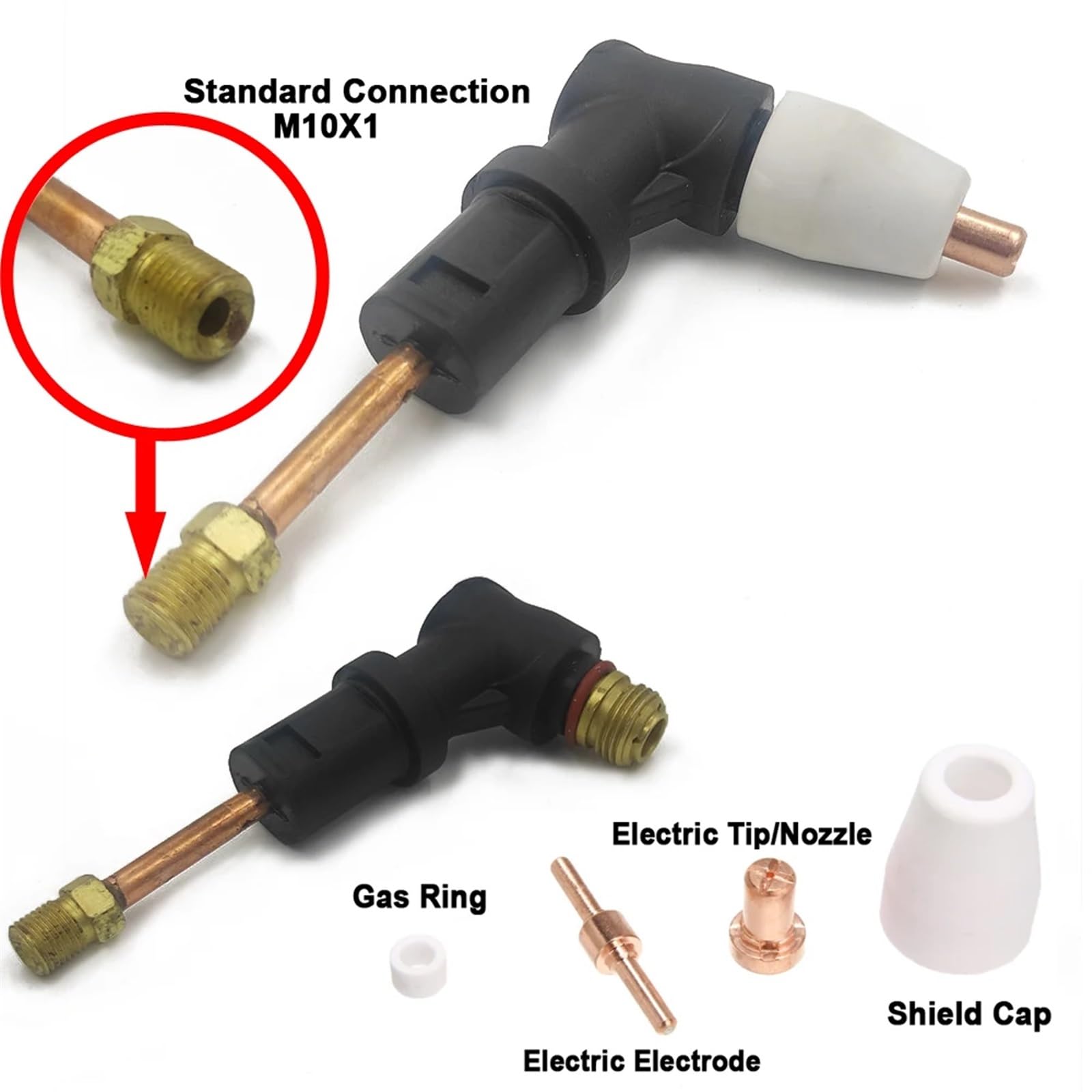 Plasmaschneider Brennerkopf Für PT-31/LG-40 - Mit Mikroschalter & Kupfer-Düse