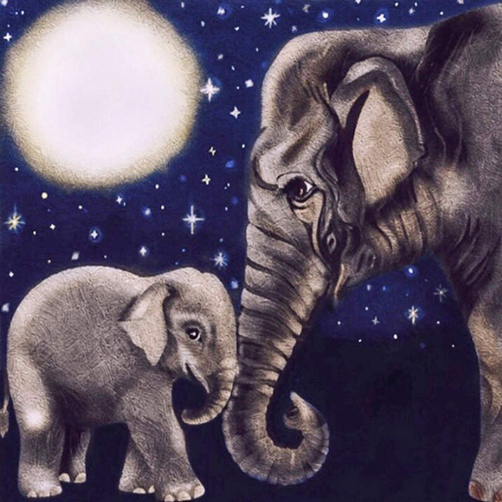 URYYDiamond Painting Kits Elephant 5D DIY Full Drill Diamond Art Kit Paint with Diamond for Home Wall Decor