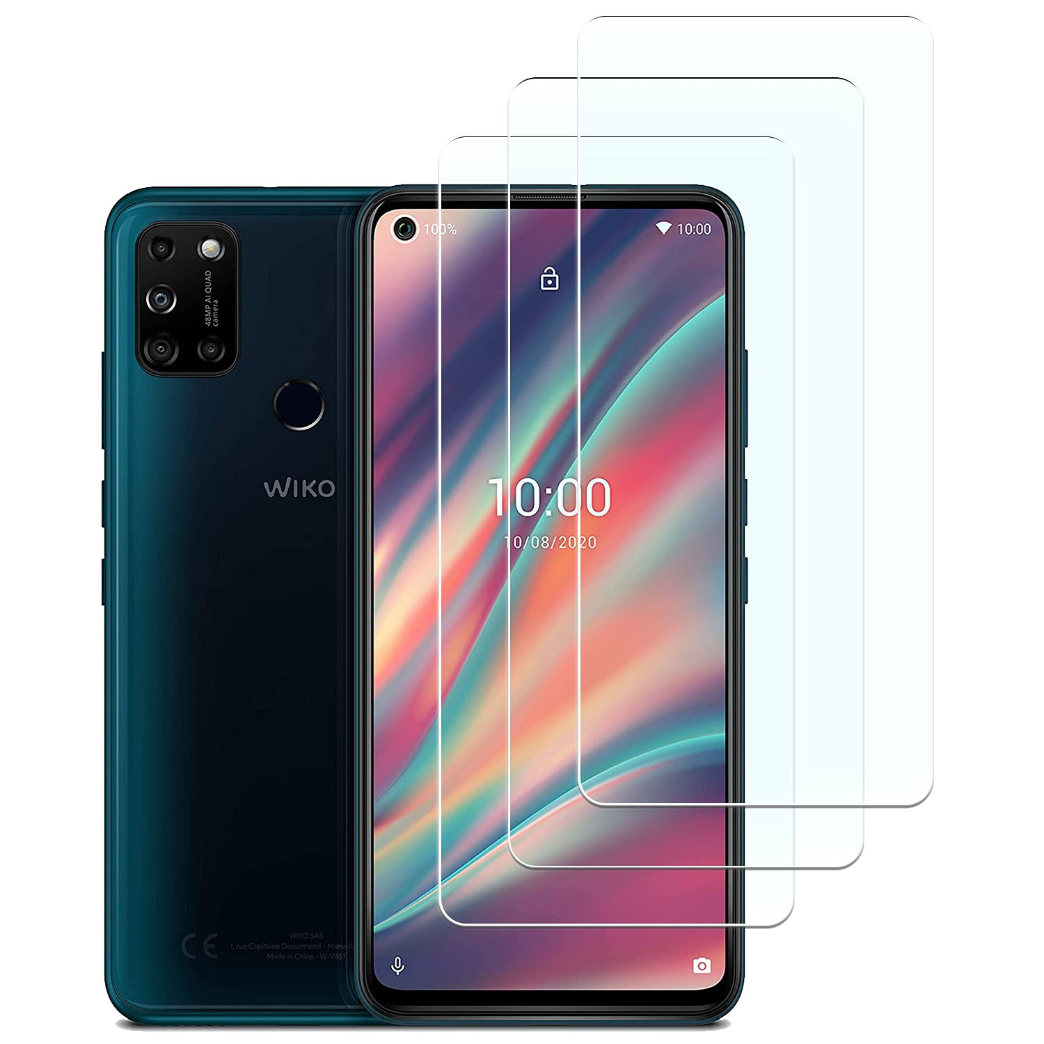 KELOLIN [3 Pezzi] Vetro Temperato Protezione Schermo per Wiko View5/View5 Plus 9H Durezza Facile installare, Alta Trasparente, Anti Graffio Protezione Schermo Compatibile con Wiko View5/View5 Plus