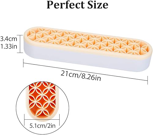Miniatura 2 de GORGECRAFT Organizador de escritorio para coser de silicona, soporte para brochas de maquillaje, caja de almacenamiento de cosméticos, multiusos,