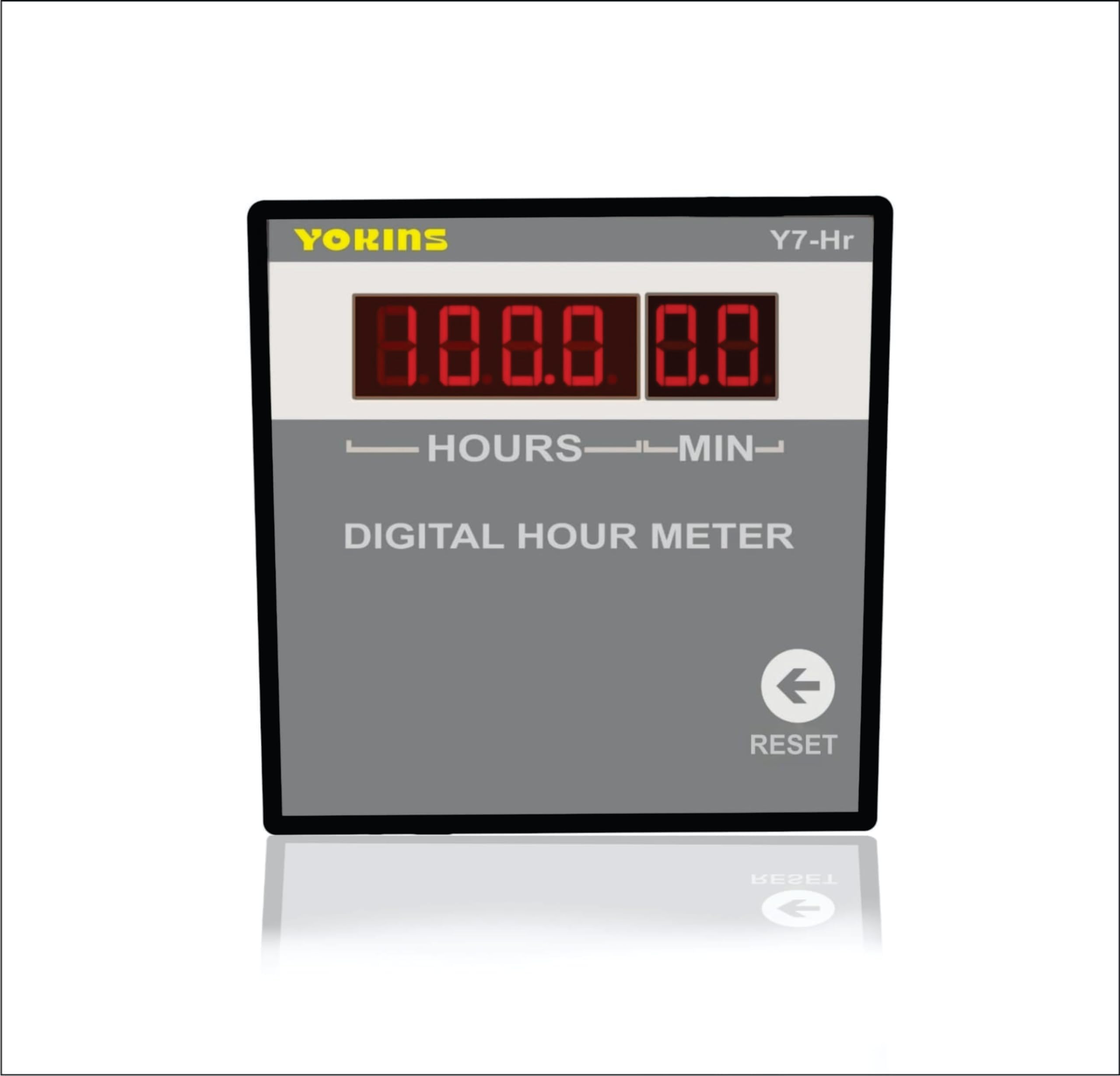 Digital Hour Meter (Y7-Hr 6 Digit) Time Totalizer with one Push Reset. Industrial Grade Hour Meter (170-250V AC)