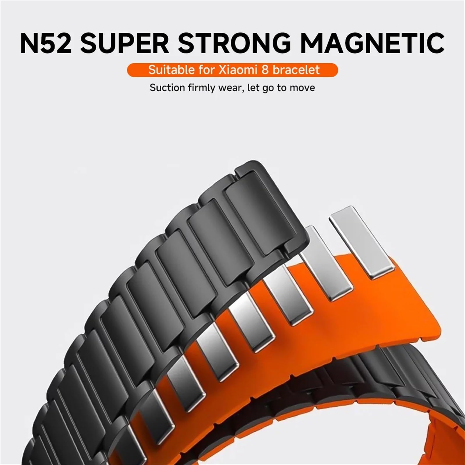 Silikonowy pasek do smartwatcha Mi Band 8 Pro, pętla magnetyczna, zamiennik bransoletki do Redmi Watch 4