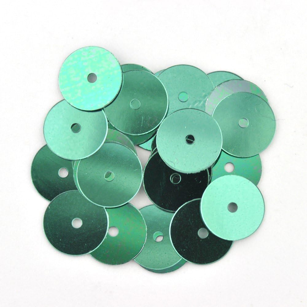 Dark Green Flat Sequins 8mm