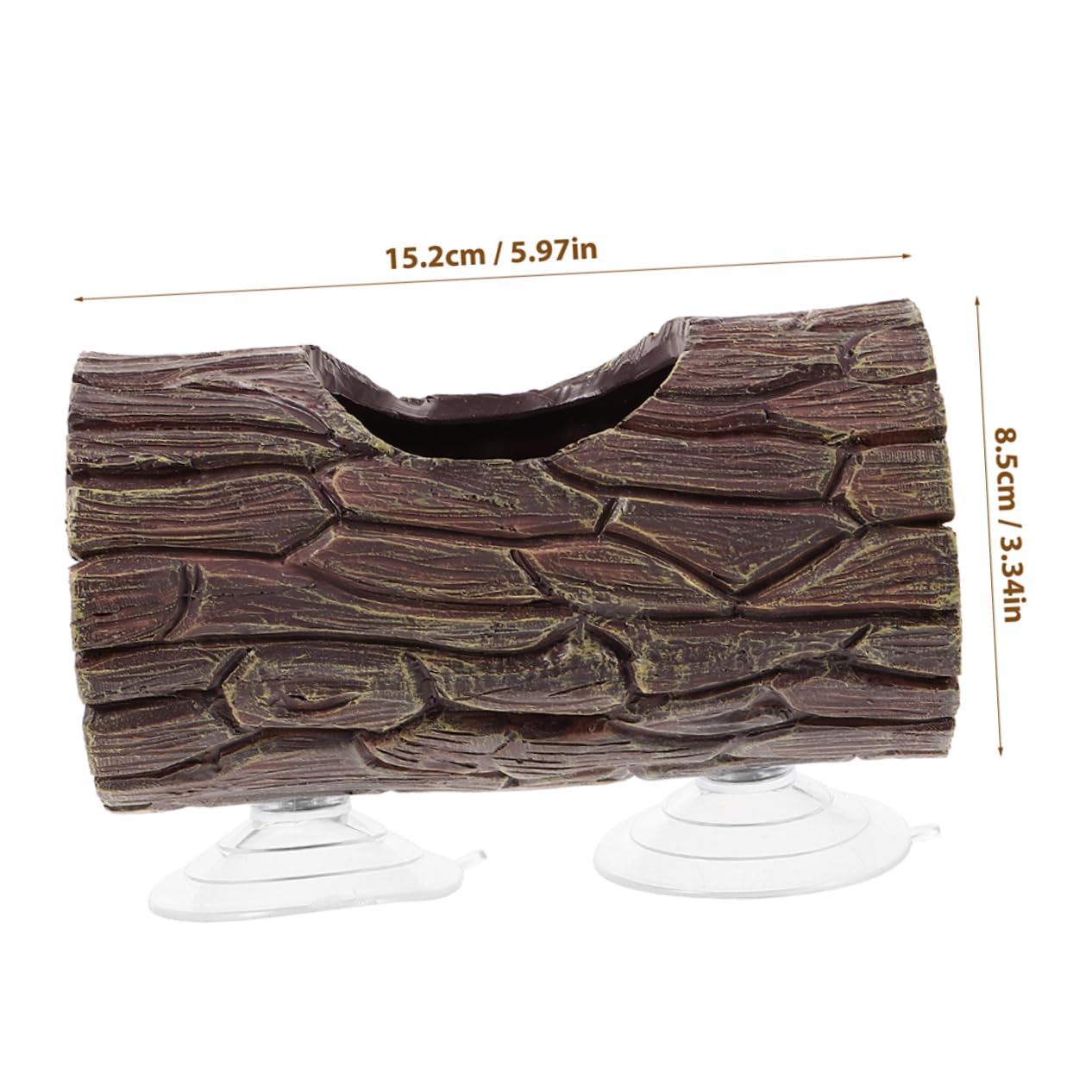 Toyvian Nascondiglio per Rettili Ventose Forti in Resina a Forma di Ceppo D'albero, Decorazione Realistica per Terrario per Gechi e Altri Rettili