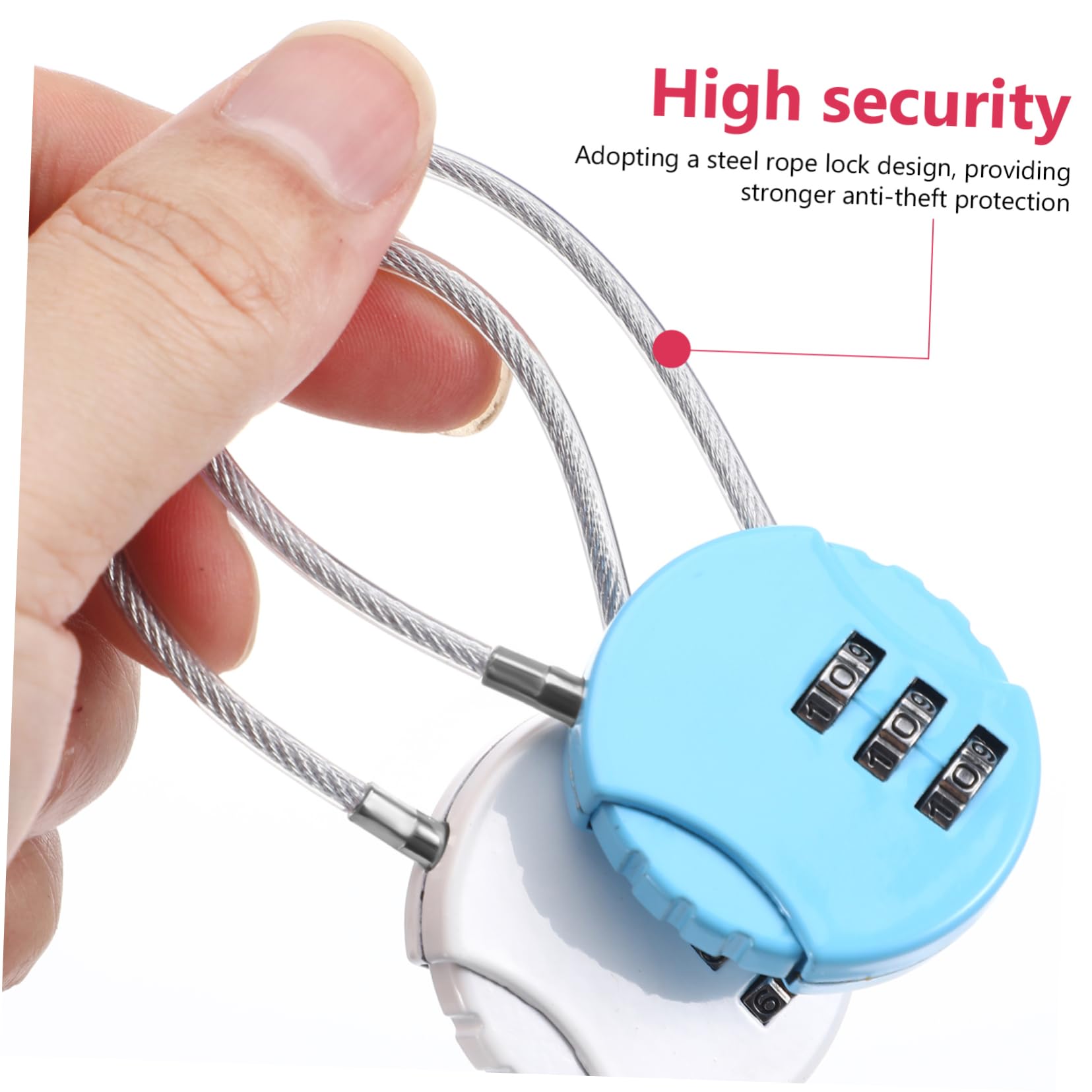 UKCOCO 50pezzi Serrature Per Bagagli Con Cavo Flessibile Da Serrature Combinazione Per Valigie Trolley e Zaini Sicurezza Elevata Facile Da Usare Varie Colorazioni Disponibili