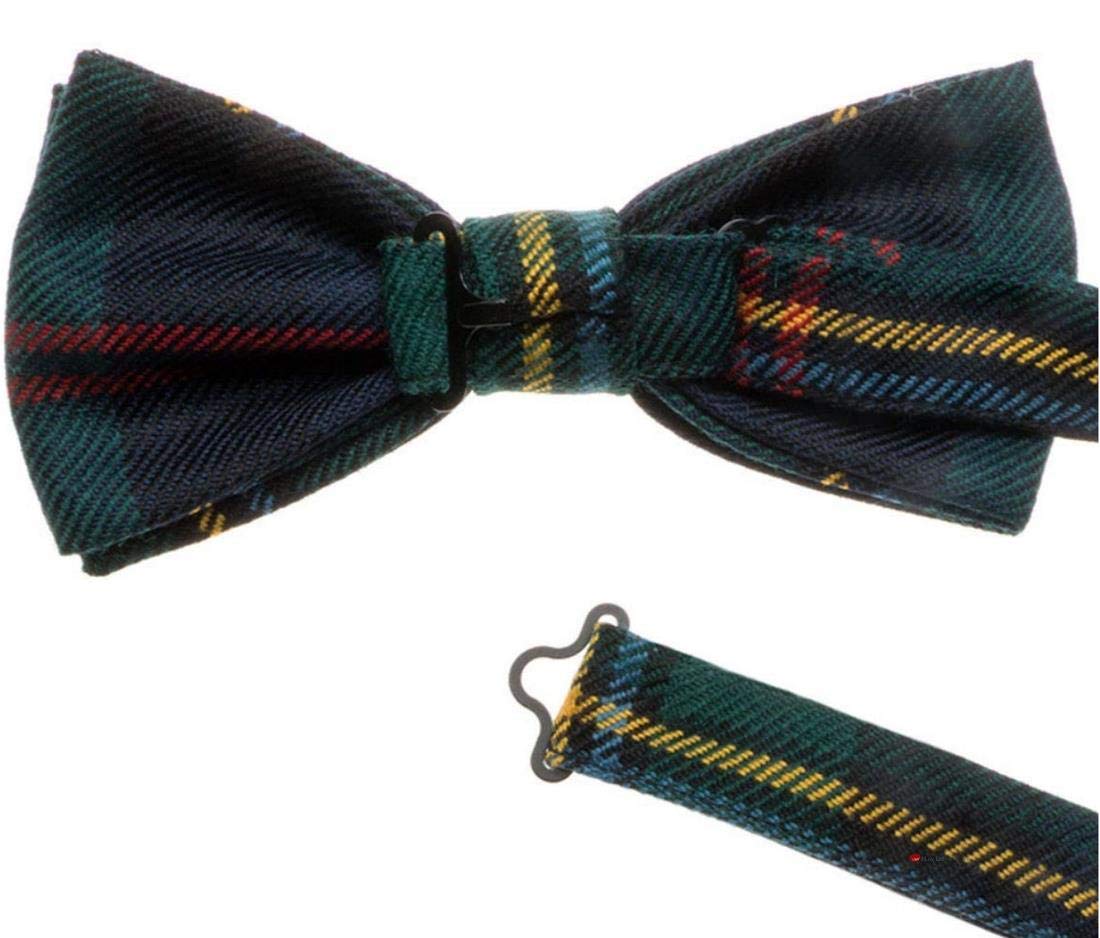 I LUV LTD Herren Fliege Malcolm Modern Tartan Gewebte Vorgebundene Verstellbare Krawatte