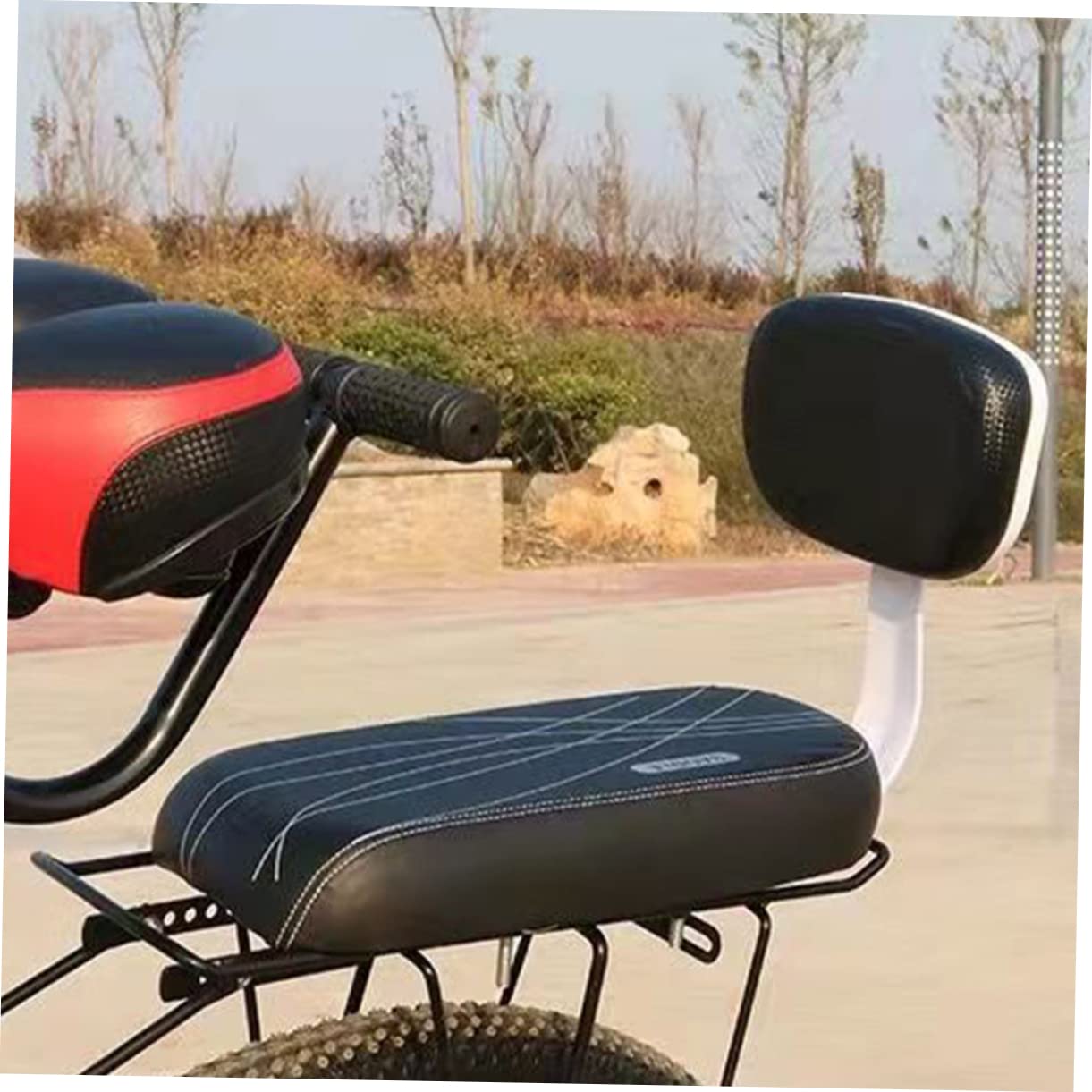 WOONEKY Seggiolino Resistente Schienale per Posteriore e Bici Morbido Ragazzi Pu Imbottitura Facile da Smontare, Adatto Uso Professionale e Personale