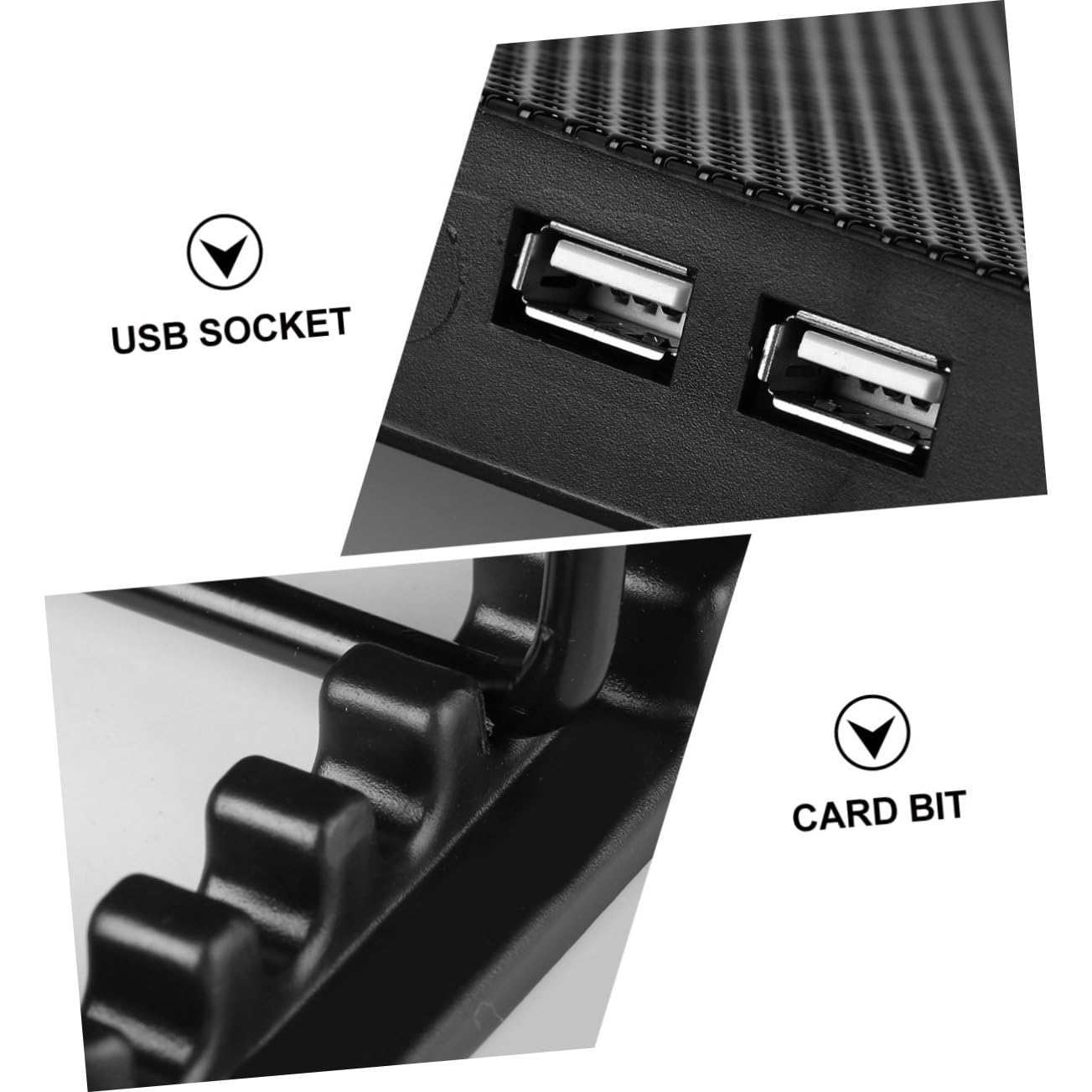 Notebook Cooler Portatile 14-15, 6 Pollici 2 Ventole Nero