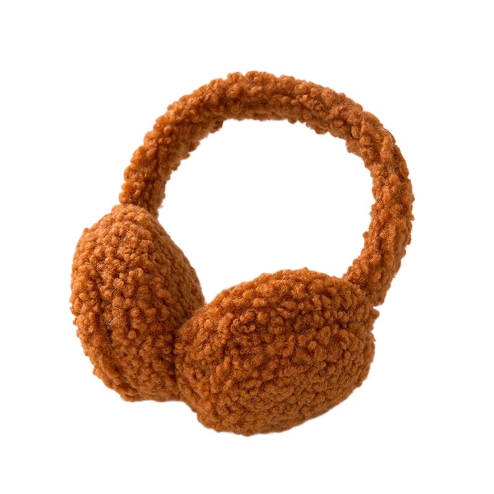 HUDFVIOI Ear Muffs Women Solid Soft Polar Fleece Ear Keep Warmer Winter Earmuffs For Women Men Outdoor Earflap Protection Ear-Muffs Cover(Orange)