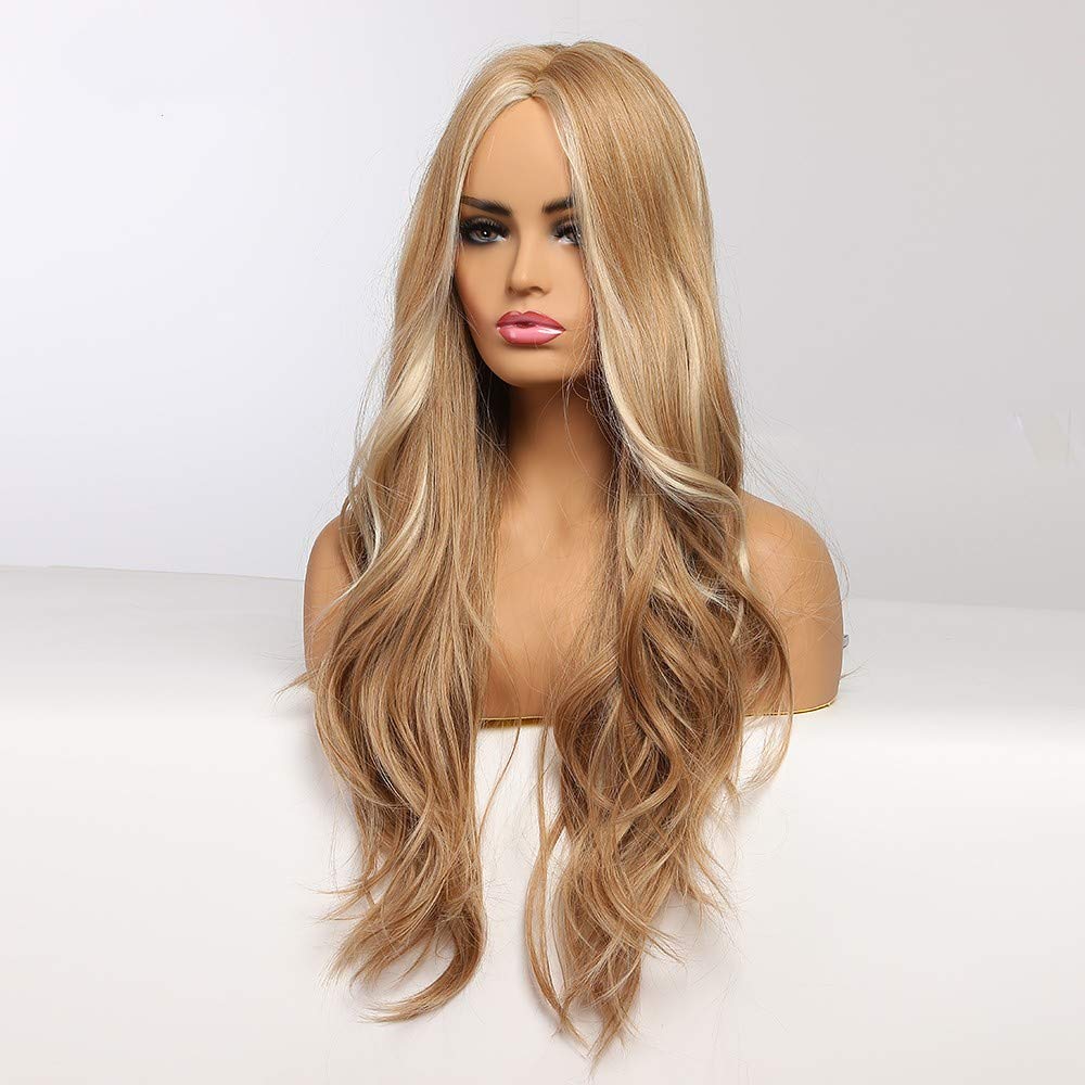 RemeeHi 3/4 pół peruki, przedłużanie włosów z klipsem, falowane, 200 g, 50 cm, 100% ludzkie włosy Remy, 1 # kruczoczarne