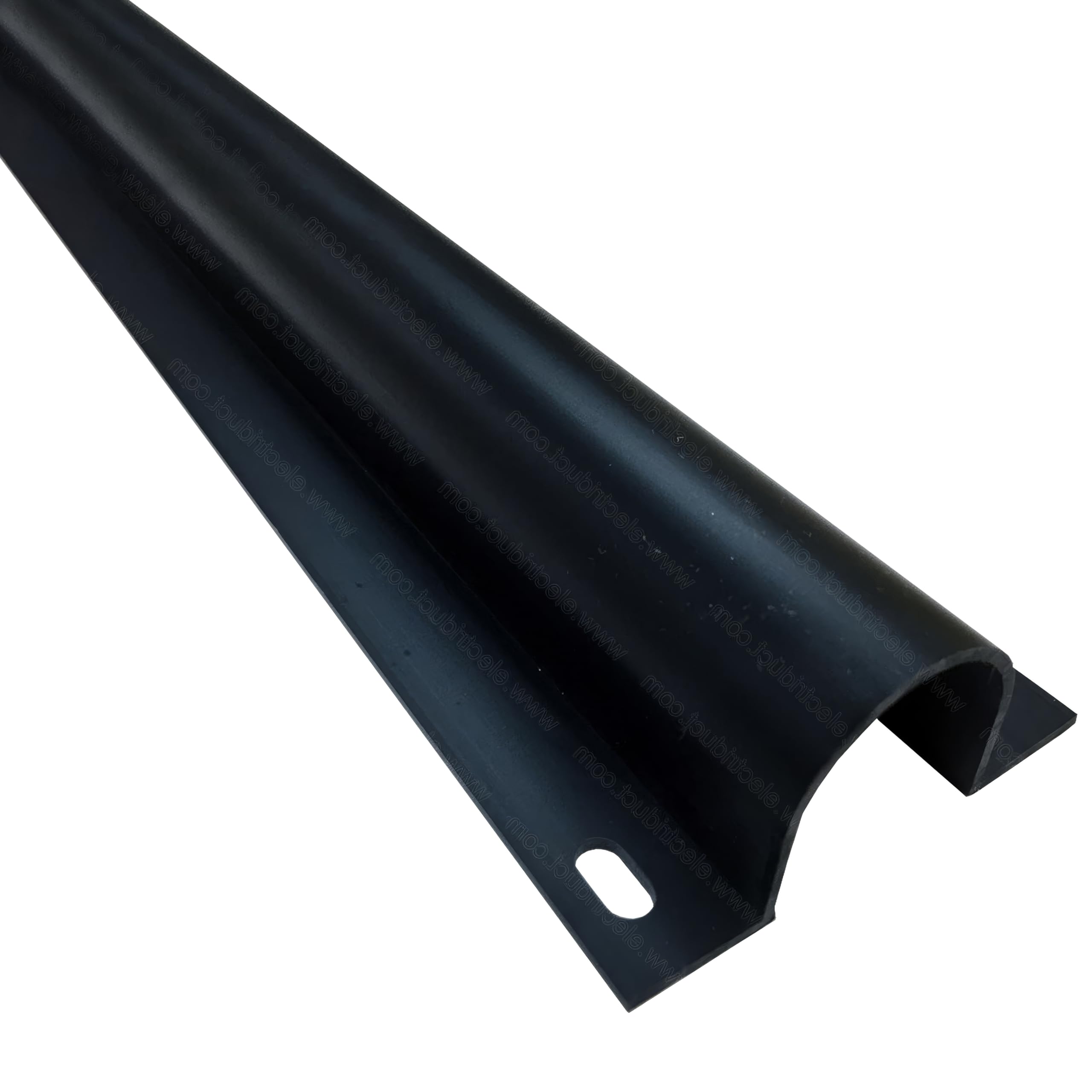 Electriduct 3" Plastic Flanged Wire Guard Cable Raceway - (20 x 5FT Sticks = 100 Feet) - Black